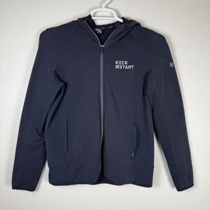 Kuhl Womens Full Zip Hoodie Jacket Embroidered Kickstart Logo Athletic Black M